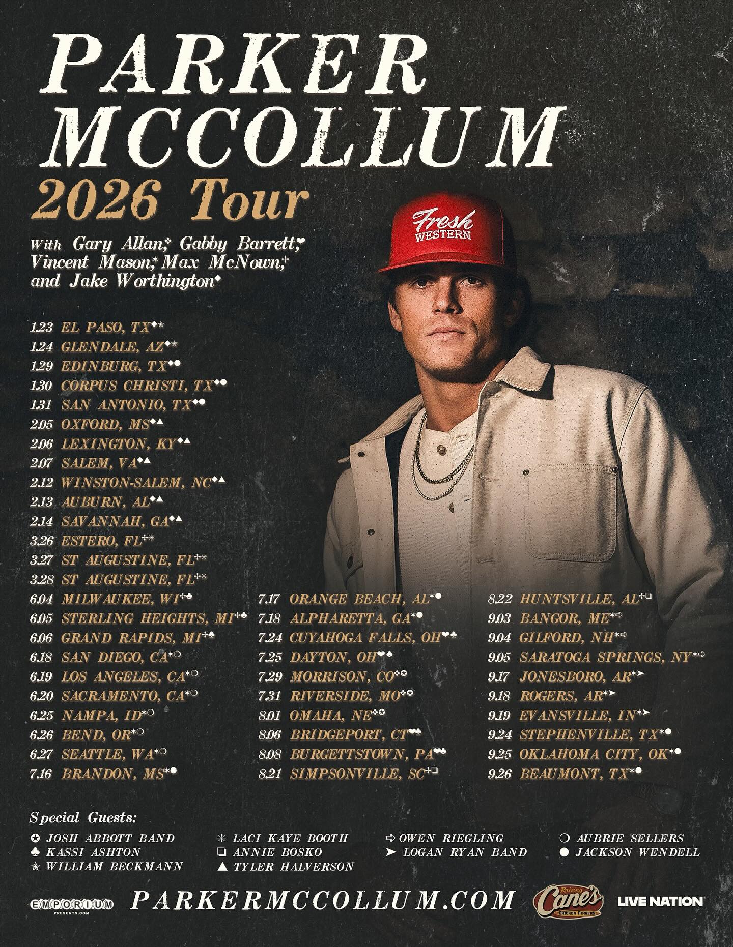 Gabby Barrett Tour Poster 2026